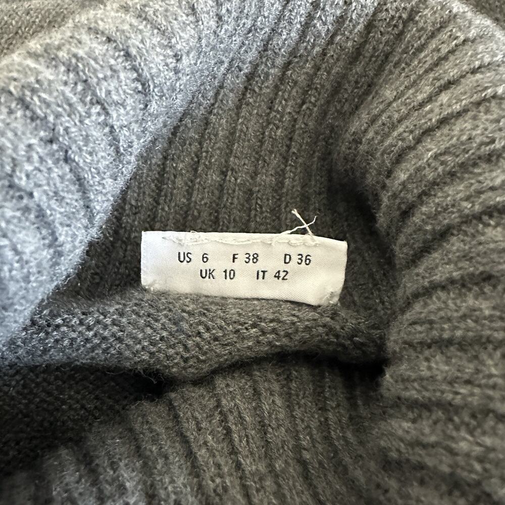 Akris Punto Top Women 6 US Grey Wool Cashmere Turtleneck Sleeveless Minimalist - Picture 11 of 14